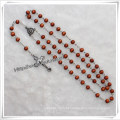 Catholicism Wood Rosary Necklace (IO-cr243)